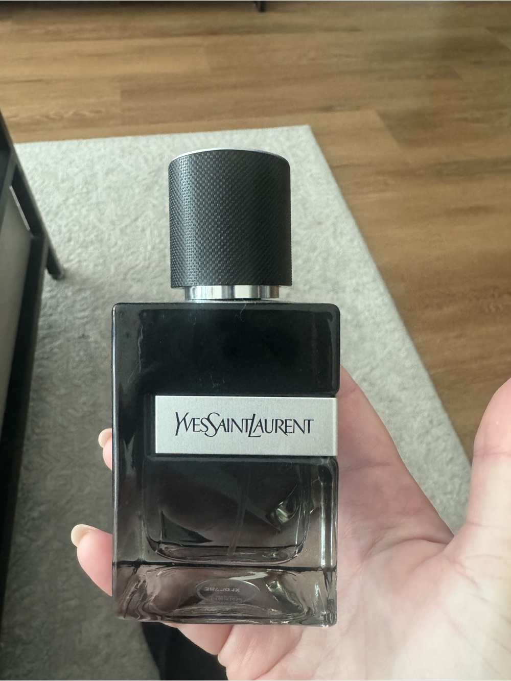 Yves Saint Laurent Black and Silver Men’s Fragrance Bottle